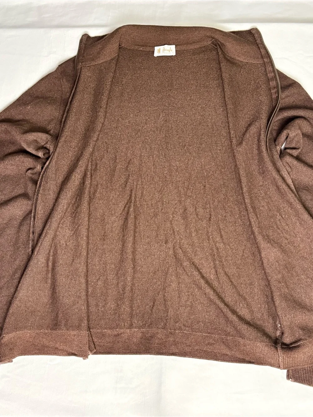 Pringle of Scotland Men's Fine Knit Zip-Up Sweater (missing tags)